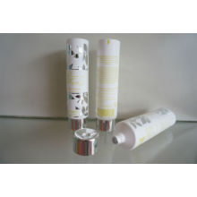 Plastic Soft Tube with Bright Silver Screw Cap for Hand Cream